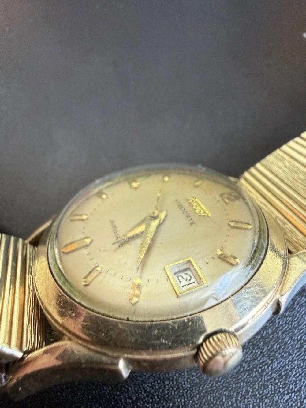 1950’s Tissot Visodate 10K GF Hand-Winding Silver Dial Date Vintage - Picture 2 of 8